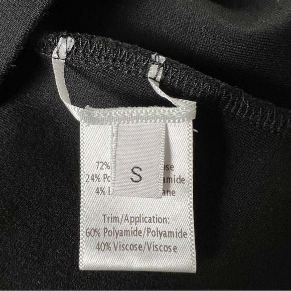 SIMONE ROCHA Black Crew Neck Viscose Dress Size Small - Picture 6 of 11